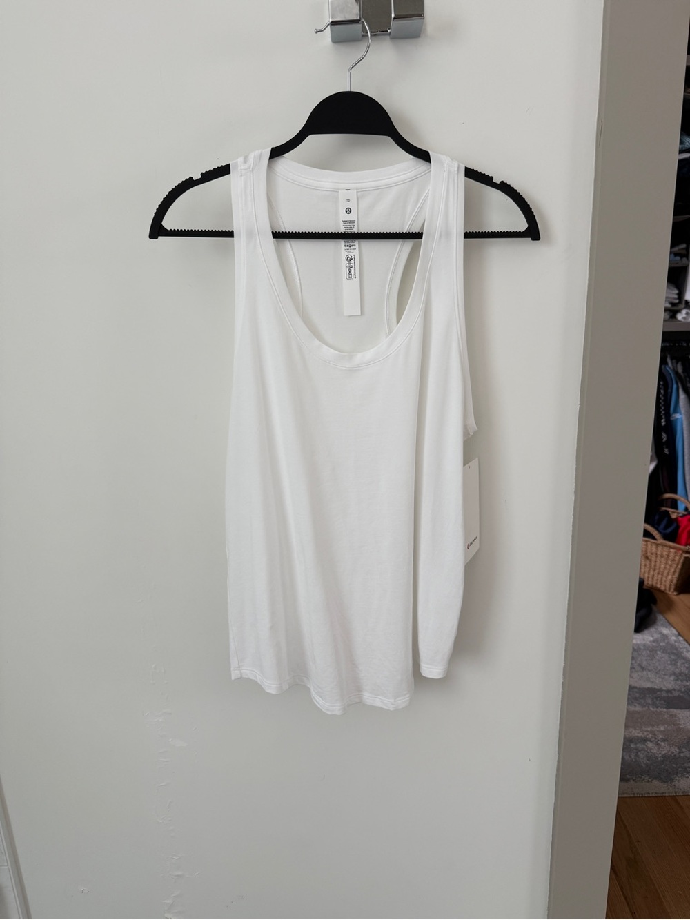 Lululemon White Racerback Love Tank - Pima Cotton & Lycra